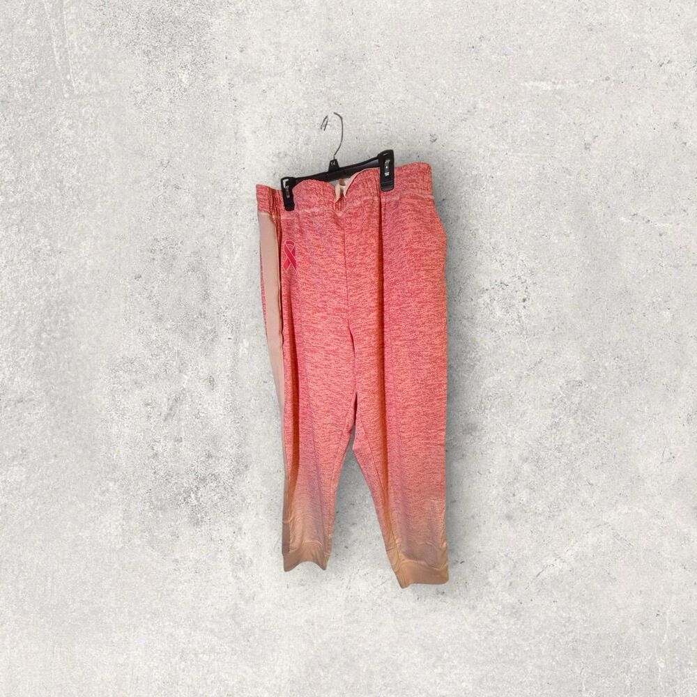 Lularoe 3XL Jax Jogger In Pink And White With Breast Cancer Ribbon Print nwt